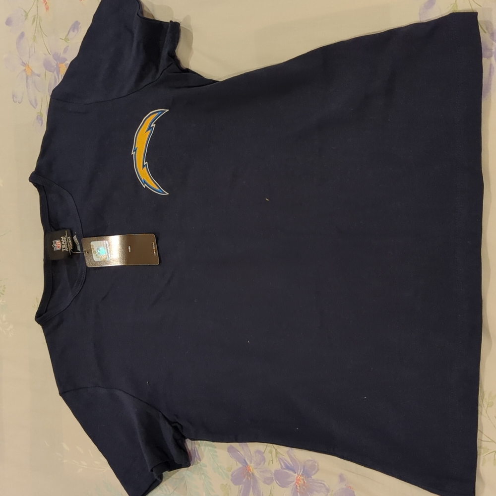 Nfl team apparel San Diego chargers blue shirt new with tags